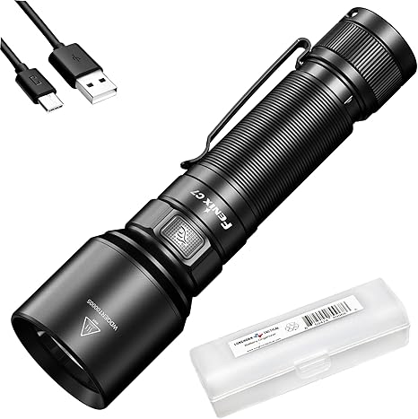 Fenix C7 Rechargeable Flashlight, 3000 Lumen High Lumen USB-C Fast Charging with Lumentac Organizer