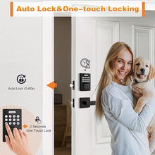 Load image into Gallery viewer, Probrico Smart Keyless Entry Door Lock with Handle,Front Door Lock Set with Fingerprint Deadbolt Lock,Electronic Keypad Deadbolt with Door Handle Lever,App Control,Auto Lock,Black
