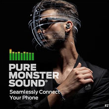 Load image into Gallery viewer, Monster Clarity 101 AirLinks Wireless Earbuds, Bluetooth 5.0 in-Ear Headphones with Charging Case, Stereo Earphones Deep Bass Sound, IPX5 Waterproof, Built-in Mic, Clear Call, Secure Fit for Sports
