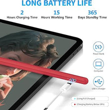 Load image into Gallery viewer, DRYMOKINI Stylus Pen for Touchscreen, Active Stylus Pen Compatible for Android and iOS Tablet/Phones, Rechargeable Universal Stylist Pencil Compatible for A-pple/i-Pad/Phone Tablet, Red
