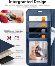 Load image into Gallery viewer, OCASE Compatible with Galaxy S25 Plus Wallet Case, PU Leather Flip Folio Case with Card Holders RFID Blocking Kickstand [Shockproof TPU Inner Shell] Protective Phone Cover 6.7 Inch 2025, Spliced Blue
