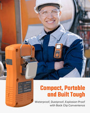 Load image into Gallery viewer, Guard-611 H2S Monitor, Portable H2S Detector Features a Convenient H2S Monitor Clip on, Rechargeable with 5-Day Battery, Battery Indicator, Low Battery Warning, Safety Explosion-Proof-Orange
