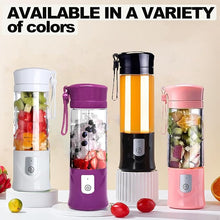 Load image into Gallery viewer, Portable Blender, USB Travel Juice Bottle Personal Travel Blender for Shakes and Smoothies Baby Food Mixing Machince with Updated 6 Blades 4000mAh Rechargeable Battery,13Oz Bottle(purple)
