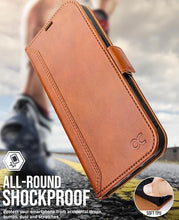 Load image into Gallery viewer, OCASE Compatible with iPhone 16 Wallet Case, PU Leather Flip Folio Case with Card Holders RFID Blocking Kickstand [Shockproof TPU Inner Shell] Phone Cover 6.1 Inch 2024, Retro Brown
