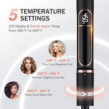 Load image into Gallery viewer, MiroPure Flat Iron Hair Straightener, 1 Inch Titanium Plates Hair Straightener with 15S Heat-up, Professional MCH Ceramic Negative Ion Hair Iron Dual Voltage for Women Hair with Auto Shut-Off
