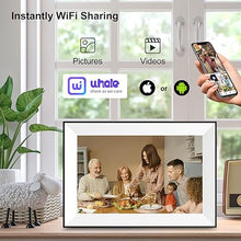 Load image into Gallery viewer, Digital Picture Frame 10.1 Inch Digital Photo Frame WiFi Smart Electronic Frame 16 GB IPS Touch Screen,Auto-Rotate,Easy to use Load from Phone Share Pohto/Video Wedding Gifts for mom Women Men
