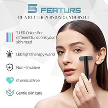 Load image into Gallery viewer, Led-Light-Therapy, 7 Color Face Skincare Wand with Facial Massager LED Face Skin Rejuvenation for Face &amp; Neck &amp; Eye Skincare Equipment Red Light Wand
