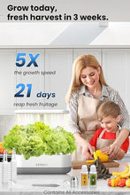 Load image into Gallery viewer, inBloom 12 Pods Hydroponics Growing System Indoor Garden with LED Grow Light and Pod Kit, Plants Germination Kit with 4.2L Water Pump Accelerate, Height Adjustable, Gardening Gifts for Women, White

