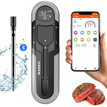 Load image into Gallery viewer, WADEO Bluetooth Meat Thermometer, Wireless Meat Thermometer for Grilling and Smoking, 500FT Digital Food Thermometer for Remote Monitoring of BBQ Grill, Oven, Smoker, Air Fryer, iOS &amp; Android
