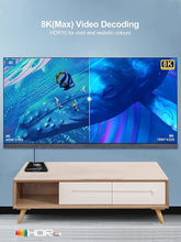 Load image into Gallery viewer, 8K Android TV Box 13.0 4GB RAM 64GB ROM TV Box RK3528 Chip Support WiFi6 BT5.0 USB3.0 Ethernet LAN 3D HDR10 HD Video Streaming Box

