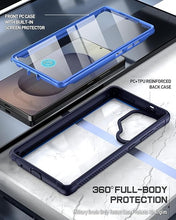 Load image into Gallery viewer, Poetic Guardian Case for Samsung Galaxy S25 Ultra 5G 6.9" (2025) [20 FT Mil-Grade Drop Tested], Built-in Screen Protector [Work with Fingerprint ID], Full Body Rugged Shockproof Case, Blue/Clear
