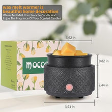 Load image into Gallery viewer, MOCOSA Wax Melt Warmer for Scented Wax,3-in-1Ceramic Wax Warmer Fragrances Candle Oils, Home Fragrance Wax Burner,Electric Candle Warmer as Gift for Mom Women(Black)
