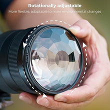 Load image into Gallery viewer, K&amp;F Concept 58mm Kaleidoscope Filter, Special Effects Filter Prism Crystal Glass with Multi Refraction Subjects for Camera Lens
