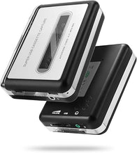 Load image into Gallery viewer, Reshow Walkman Cassette Tape Player – Portable Tape Player Audio Cassette to Digital Converter – Compatible with Laptops and Personal Computers – Convert Cassette Tape Recorder to IPod Format (Silver)
