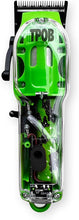 Load image into Gallery viewer, TPOB Slime 2 Barber Hair Clippers for Men 6800 RPM with Matte Green Case and X Fade Blade
