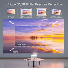 Load image into Gallery viewer, AuKing Projector, 2024 Upgraded Electric-keystone Projector, Full HD 1080P Home Theater Video Projector, Compatible with HDMI/USB/AV/Smartphone/TV Box/Laptop
