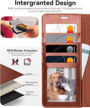 Load image into Gallery viewer, OCASE Compatible with Galaxy S25 Ultra Wallet Case, PU Leather Flip Folio Case with Card Holders RFID Blocking Kickstand [Shockproof TPU Inner Shell] Protective Phone Cover 6.9 Inch 2025, Dark Brown
