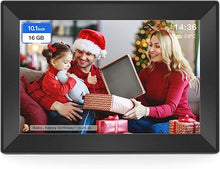 Load image into Gallery viewer, HD Smart Digital Picture Frames WiFi 10.1 Inch Touchscreen Digital Photo Frame 16GB Storage Space,Wall-Mounted,Suitable for Room and Living Room Decoration, Send Photos and Videos Remotely-Best Gift
