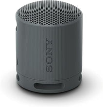 Load image into Gallery viewer, Sony SRS-XB100 Wireless Bluetooth Portable Lightweight Super-Compact Travel Speaker, Durable IP67 Waterproof &amp; Dustproof Shower Speaker, 16 Hour Battery, Versatile Strap, &amp; Hands-free Calling, Black
