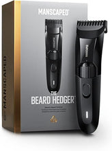 Load image into Gallery viewer, MANSCAPED® The Beard Hedger® Premium Men&#39;s Beard Trimmer, 20 Length Adjustable Blade Wheel, Stainless Steel T-Blade for Precision Facial Hair Trimming, Cordless Waterproof Wet/Dry Clipper

