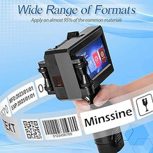 Load image into Gallery viewer, Handheld Inkjet Printer, MS-C10 Portable Handheld Printer Gun with Fast-Drying Solvent Cartridge for QRCode Barcode Production Date Time Logo Batch Number on Any Surface(0.5 Inch Nozzle)

