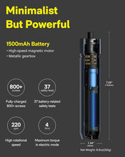 Load image into Gallery viewer, HOTO Electric Screwdriver Kit,25-Piece Upgraded Bit Set,3.6V Cordless Screwdriver Rechargeable,Magnetic Case Lid,3 Torque Settings,1500mAh Battery,LED Light for Furniture/Electrical Repairs
