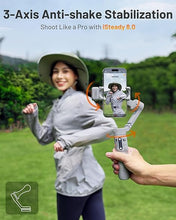 Load image into Gallery viewer, Hohem iSteady X3 Gimbal Stabilizer for iPhone, Foldable Phone Gimbal Object Tracking, Remote Control, 3-Axis Phone Stabilizer Built-in Extendable Rod &amp; Tripod, Fill Light, Video Recording, YouTube
