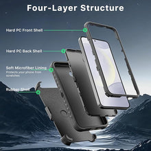 Load image into Gallery viewer, M MYBAT PRO Maverick Series for Samsung Galaxy S25 Plus Case with Belt Clip Holster, 6.7 inch, Heavy Duty Military Grade Drop Protective Case with 360° Rotating Stand (No Screen Protector) Black
