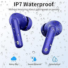 Load image into Gallery viewer, Wireless Earbuds, Bluetooth 5.3 Headphones Bass Stereo, Ear Buds with Noise Cancelling Mic LED Display, IP7 Waterproof in Ear Earphones, 36H Playtime for Laptop Pad Phones Sports Workout, Dark Blue
