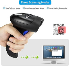 Load image into Gallery viewer, NetumScan Bluetooth QR Barcode Scanner with Stand, 3 in 1 Wireless 1D 2D Bar Code Scanner USB Image Bar Code Reader for Computer, Tablet, iPhone, iPad, Android
