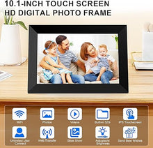 Load image into Gallery viewer, 10.1 Inch Digital Photo Frame - Frameo APP Smart Digital Photo Frame, 1080P Ultra HD Pixel Touch Screen Digital Photo Frame, 32GB Storage Digital Photo Frame - Best Gift for Birthday, Wedding, Family
