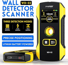 Load image into Gallery viewer, Stud Finder Wall Scanner - FNIRSI Upgraded WD-02 TFT Display Electronic Stud Detector with HPC Chip, Wall Scanner with Positioning Hole for Center and Edge of Wood AC Wire Metal Studs Joist Pipe
