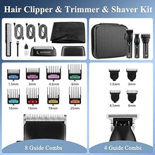 Load image into Gallery viewer, Professional Hair Clippers &amp; Hair Trimmer &amp; Foil Shaver Kit for Men, Beard Trimmer Clippers and Trimmers Set, Cordless Mens Hair Clippers for Hair Cutting, Grooming, Face, Family, Barber
