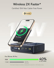 Load image into Gallery viewer, Baseus Nomos 5-in-1 Charging Station 140W, Qi2 Certified 15W Magnetic Wireless Charger with 100W Retractable Cable, GaN Fast USB C Desktop Charger for Magsafe, iPhone 16/15 Pro Max, MacBook Pro
