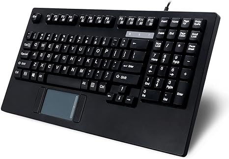 Adesso AKB-425UB - Easytouch Rackmount USB Touchpad Keyboard, Black