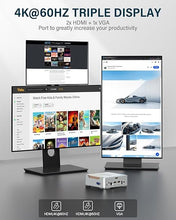 Load image into Gallery viewer, KAMRUI GK3PLUS Mini PC with Windows 11Pro, 16GB DDR4 1TB M.2 SSD Micro Pc, 12th Gen Alder Lake-N95(up to 3.40GHz) Mini Desktop Computers, Support 2xHDMI+VGA 4K Triple Display for School/Home/Office
