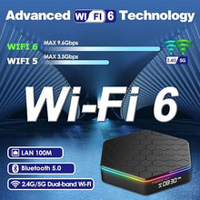 Load image into Gallery viewer, 2024 Android TV Box 12.0 4GB RAM 64GB ROM 6K 4K Wi-Fi 6 TV Box Android, T95Z Plus Android TV Box H618 Chip Support Dual-WiFi 2.4G/5G Android Box 3D HDR10+ Bluetooth 5.0 USB with Mini Wireless Keyboard
