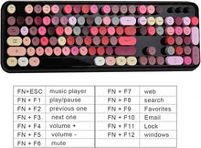 Load image into Gallery viewer, FOPETT Keyboard and Mouse Sets, Wireless, Reliable 2.4 GHz Connectivity for PC,Laptop,Smart TV and More (Black Colorful)
