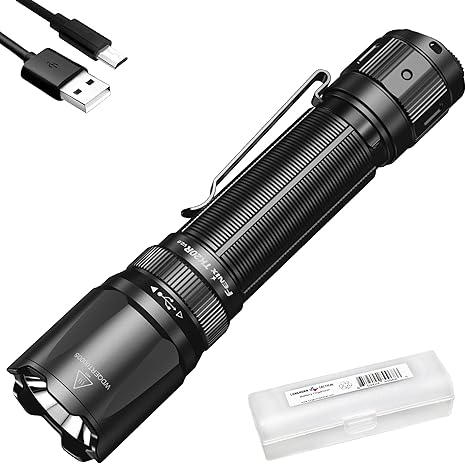 Fenix TK20R v2.0 Rechargeable Tactical Flashlight, 3000 Lumen Long Throw USB-C Tac Light, with LumenTac Organizer