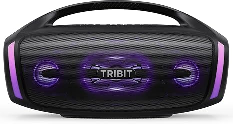 Tribit Bluetooth Speaker StormBox Blast 2, 200W Portable Wireless Speaker with Subwoofer, XBass, LED Light, Bluetooth 5.4, IP67 Waterproof, Custom EQ, 30H Playtime, TWS Pairing for Party/Outdoor