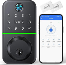 Load image into Gallery viewer, Smart Door Lock Deadbolt with Keypad: Keyless Entry Door Lock - Fingerprint Lock for Front Door - Electronic Lock with Bluetooth and APP Control - Waterproof IP66 for Outdoor
