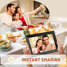 Load image into Gallery viewer, Digital Picture Frame,10.1 Inch WiFi Digital Photo Frame, HD Touch Screen, IPS Display, Auto-Rotate,Easy Setup, Share Photos or Videos from Anywhere via App
