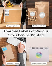 Load image into Gallery viewer, Bluetooth Thermal Shipping Label Printer - Wireless 4x6 Label Printer for Small Business &amp; Shipping Packages, Widely Used for Amazon, Ebay, Shopify, Etsy, Compatible with iOS, Android, Mac, Windows
