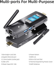 Load image into Gallery viewer, MeLE Fanless Mini PC Stick PCG02 Windows 11 Home N4000 4GB RAM 128GB IoT Industrial Desktop Computer Support Windows 10 11 Linux Ubuntu Debian 4K HDMI Auto Power on Small Micro PC with Ethernet
