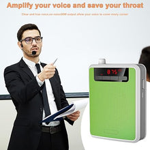 Load image into Gallery viewer, Voice Amplifier?Professional Mini Portable lotmusic Microphone Amplifier Speaker Rechargeable Wired Microphone Headset, Personal for Teacher Classroom Outdoor Meeting Tour Guides (Green)
