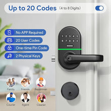 Load image into Gallery viewer, Smart Keypad Door Lock with Handle: Keyless Entry Door Lock for Front Door - Electronic Digital Door Lock- Code Door Lock - Easy Installation
