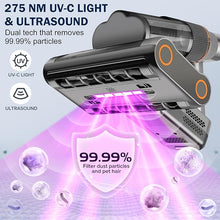 Load image into Gallery viewer, Mattress Vacuum Cleaner, Handheld Bed Vacuum with UV-C Light, 16Kpa Suction &amp; 30000 RPM Dual Drum Brushes,140°F Hot Air &amp; Ultrasonic,500W Power Mattress Cleaner, Quickly Removes Dust(Corded)
