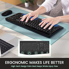 Load image into Gallery viewer, Wireless Keyboard and Mouse Combo,LIZRROT Ergonomic Computer Keyboard with Wrist Rest,2.4GHz Full-Sized Silent Mouse and Keyboard Combo with Phone Holder for Window, PC, Laptop
