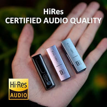 Load image into Gallery viewer, HiBy FC3 USB DAC with Display Hi-Res Audio 112mW Output Power Support PCM DSD MQA dongle for iPhone/MAC/Android/Windows(Purple)

