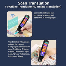 Load image into Gallery viewer, Translation Pen Scanner, Text to Speech Device, OCR Digital Pen Reader, Exam Reading Pen for Students, Dyslexia, Wireless Language Translator for Travelers &amp; International Business Personnel (Black)
